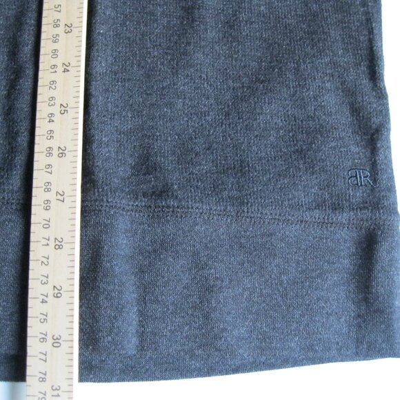 NWT* Banana Republic Men’s Waffle Crew pullover Sweatshirt L Charcoal (0607) - Picture 15 of 15